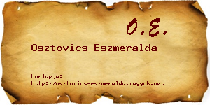 Osztovics Eszmeralda névjegykártya